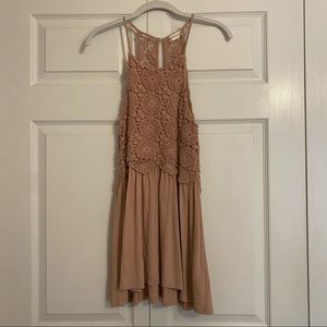 Altar’d State dusty pink crochet tank